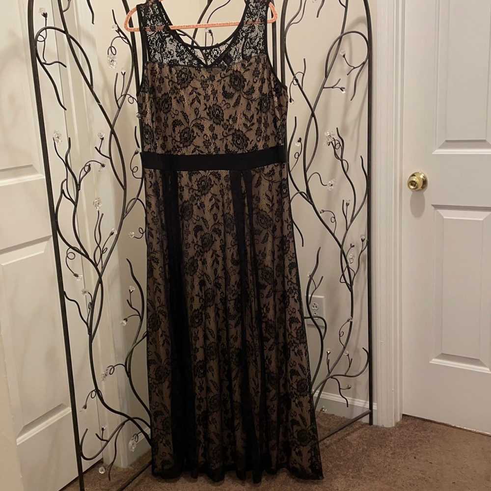 Holiday Party Ready LBD 2X Lace Overlay Full Length